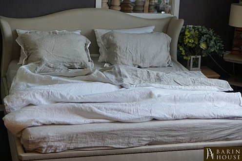 Купить                                            Комплект постельного белья "White-Gray Washed linen" (лен) 141667