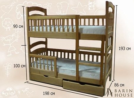 Купити                                            Двоярусне ліжко-трансформер Каріна-люкс 216996