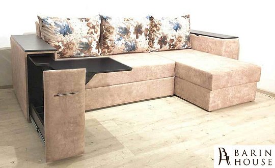 Купити                                            Кутовий диван Рондо єврокнижка з міні-баром і столиком 225245
