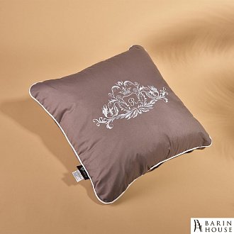 Купити                                            Декоративна подушка Модерн з вишивкою шоколад 244256