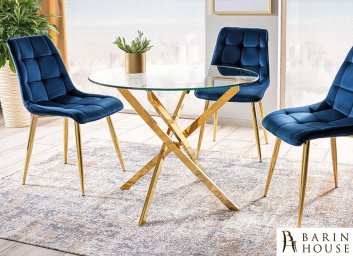 Купить Стол AGIS прозрачный/золото 269106