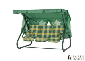 Купить Качели Вилла (Бязь, Желто-зеленая клетка) 169147