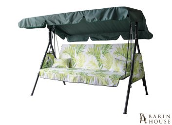 Купить Качели садовые Дача (Бязь, Зеленые листья) 295176