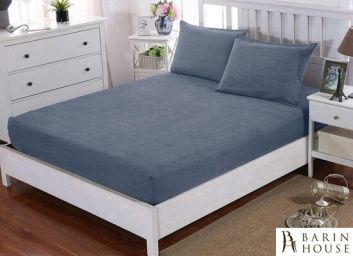 купити Набір простирадло натяжна + наволочка U-TEK Hotel Collection Cotton Melange Blue 180581