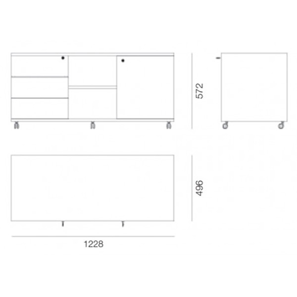 Купить Тумба мобильная WS-3s-1d 339887 photo 6