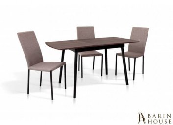 Купить Стіл обідній Соло (чорний/горіх) 234274