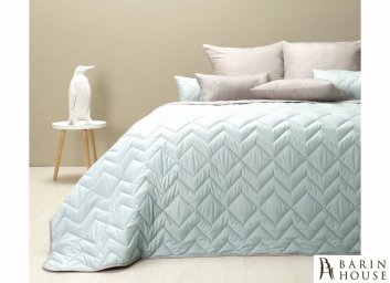 Купить Покривало двостороннє Іззі м'ята/світло-сірий 290345