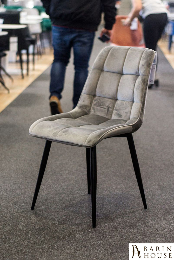 купити Стілець Chic Velvet чорний каркас/сірий 336552 photo 14