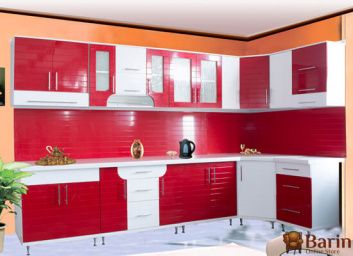 Купить Кухня Нимфа красно-белая 125101