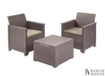 купити Набір меблів Emma balcony set, стіл-скриня, бежевий 275844