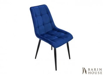 Купить Стул Intarsio Charlie черный каркас/синий 244858