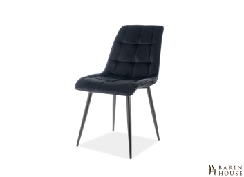 Купить Стілець Chic Velvet чорний каркас/чорний 336573