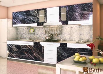 Купить Кухня Нимфа диско черно-белая 125134