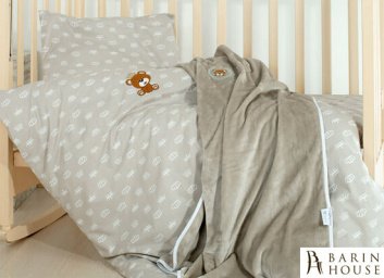 купити Комплект дитячої постільної білизни з пледом Корона беж 211299