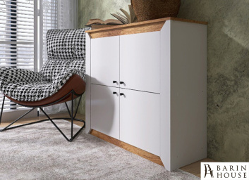 Купить Тумба Нордик 4-х дверна 980 (дуб крафт/золотий, білий) 317883