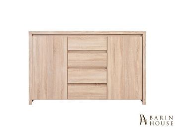 Купить Комод KASPIAN KOM2D4S (дуб sonoma, дуб sonoma/белый глянец) 167870