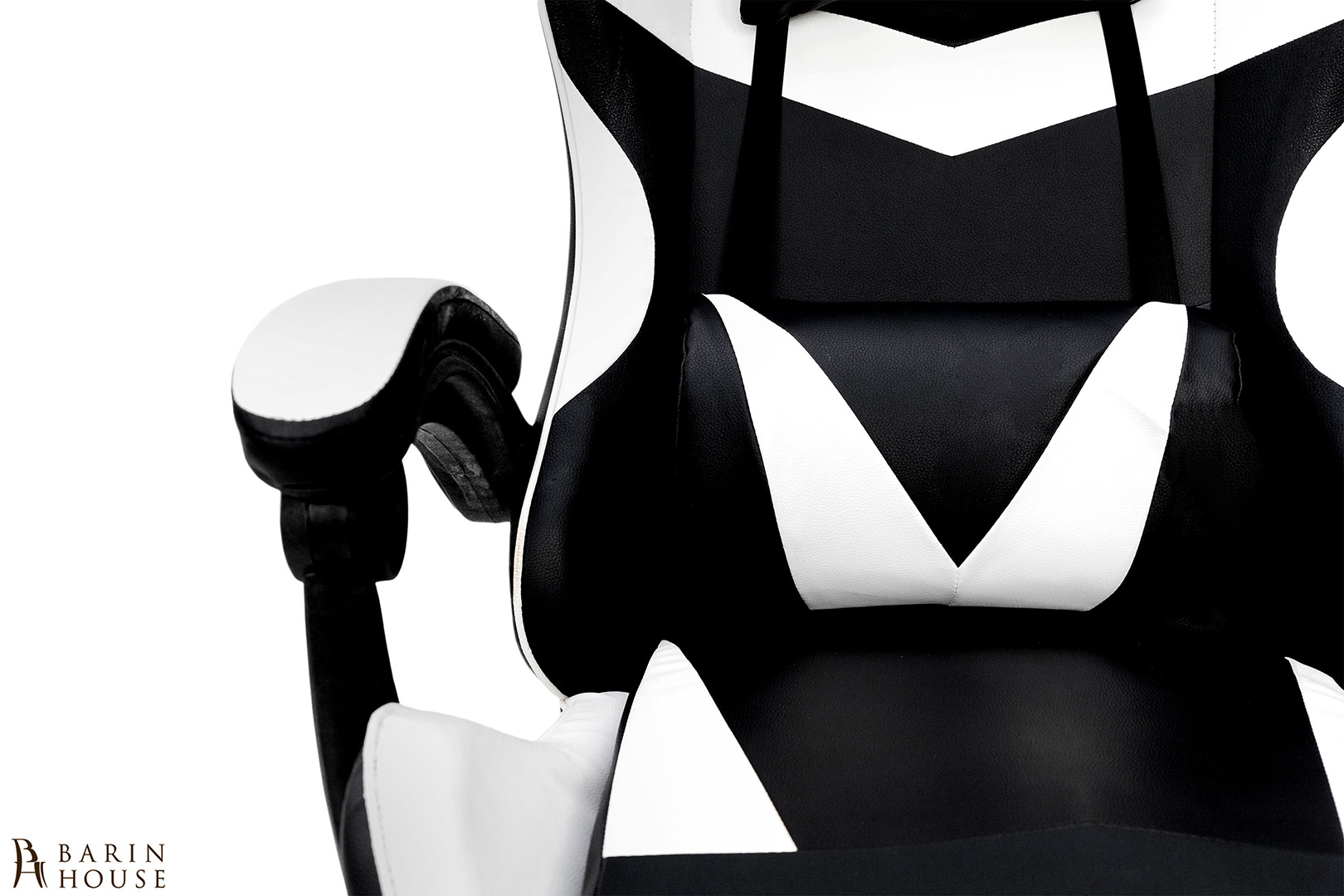 Купить Стул геймерский Слим черно-белый 336232 photo 4