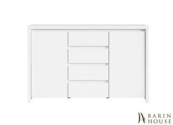 Купить Комод KASPIAN KOM2D4S (белый, белый/белый глянец) 168346