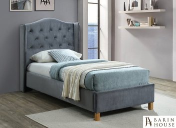Купить Кровать Aspen Velvet односпальная (серый) 260474