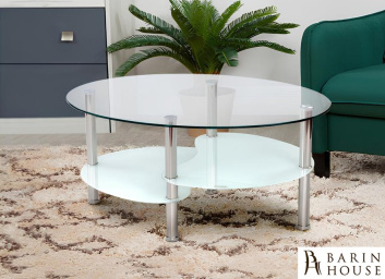 Купить Стол журнальный Ненси (прозрачный/белый) 328024