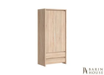 Купить Шкаф KASPIAN SZF2D2S (дуб sonoma, дуб sonoma/белый глянец) 168077