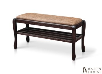 Купить Банкетка Сиеста с полкой (большая) темный орех/Челси 06 303514