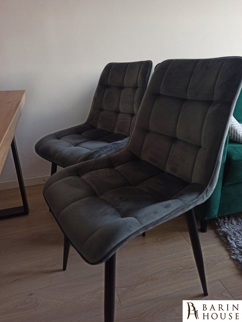 купити Стілець Chic Velvet чорний каркас/сірий 336552 photo 6