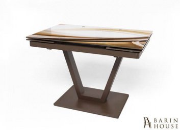 Купить Раскладной стол на кухню Maxi V коричневый (MaxiV/brown/02) 226359