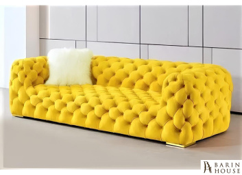 Купить Диван дизайнерский прямой в каретной стяжке капитоне 326733