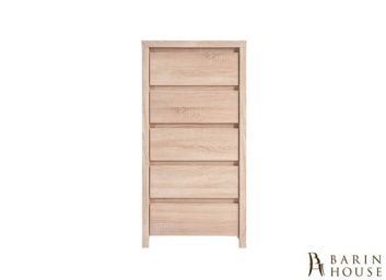Купить Комод KASPIAN KOM5S (дуб sonoma, дуб sonoma/белый глянец) 167895