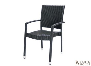 купити Стілець із підлокітниками Wicker (Black) 304173