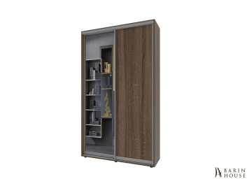 Купить Шкаф-купе 2 двери ДСП/зеркало Классик-1 (130х240х45) Дуб снома трюфель 328167