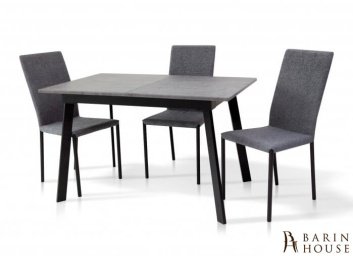 Купить Стол обеденный Этна (черный/темно-серый) 295148