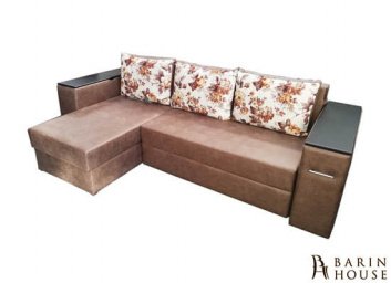 Купить Угловой диван Рондо еврокнижка с мини-баром и столиком 225237