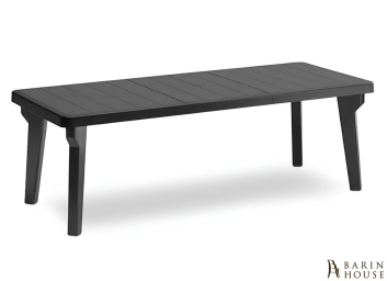 Стол для сада пластиковый раздвижной BICA Bergen графит 327490 barin.ua Стол для сада пластиковый раздвижной BICA Bergen графит
