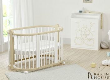 купити Кругла ліжечко-трансформер 8в1 Ovalbed Maxi natural-white полози 159199