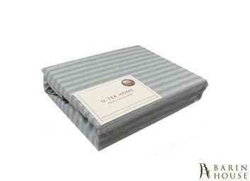 купити Простирадло натяжна U-TEK Hotel Collection Cotton Stripe Blue-Grey 30 188636