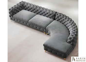 купити Диван кутовий у каретній стяжці з радіусним кутом 327084