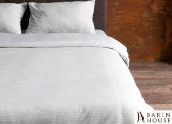 купити Набір простирадло натяжна + наволочка U-TEK Hotel Collection Cotton Stripe Grey-White 216285