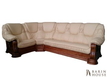 Купить Угловой кожаный диван Grizly 296383