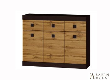 Купить Комод 6 Соната венге темный + дуб крафт золотой 271163