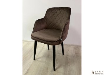 Купить Кресло Luna коричневый, черные ножки металл 295237