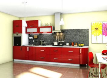 Купить Кухня Гламур червоний глянець 131744