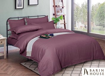 купити Постільний комплект U-tek Home Bordo Stripe сімейний 224033