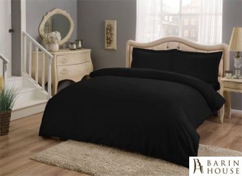 Купить Двуспальный евро комплект TAC Basic Black Сатин 166025