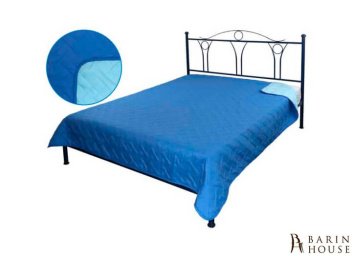 Покривало двостороннє декоративне Лілія синій, бузковий 302834 barin.ua Купить Покривало двостороннє декоративне Лілія синій, бузковий 302834