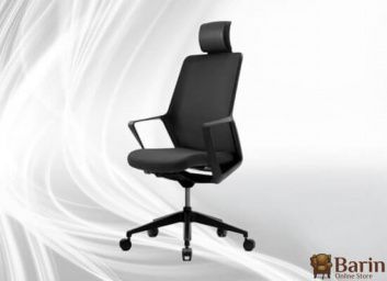 купити Крісло офісне FLO чорний з підголовником 122616