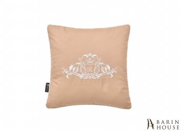 Купить Подушка декоративная Модерн с вышивкой бежевая 244190