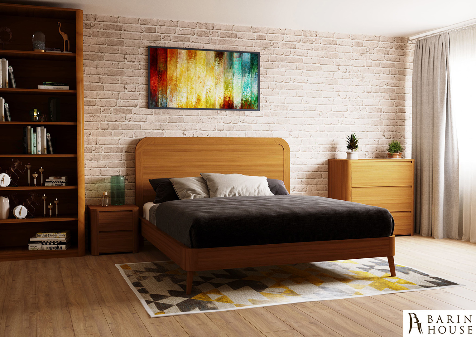 Купить Кровать Майнц (ольха) 335340 