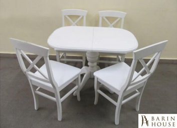 Купить Комплект обеденный стол + 4 стула, цвет ваниль 203958